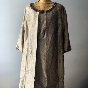 Elegant 2pc Gold Dress and Coat